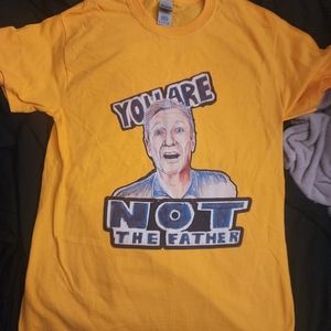 Maury t-shirt you are not the father small yellow gold color